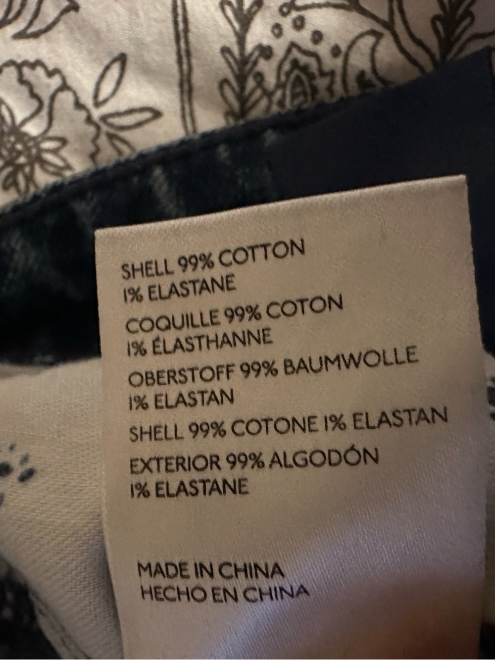 Pilcro Dark Blue Embroidered Flare Jeans with White Paint Accents - Picture 6 of 6